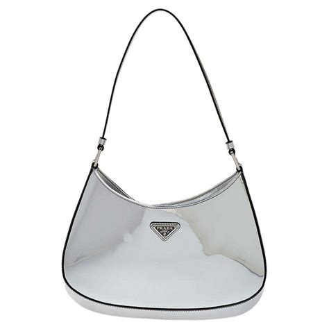 silver bag prada|prada adjustable shoulder handbags.